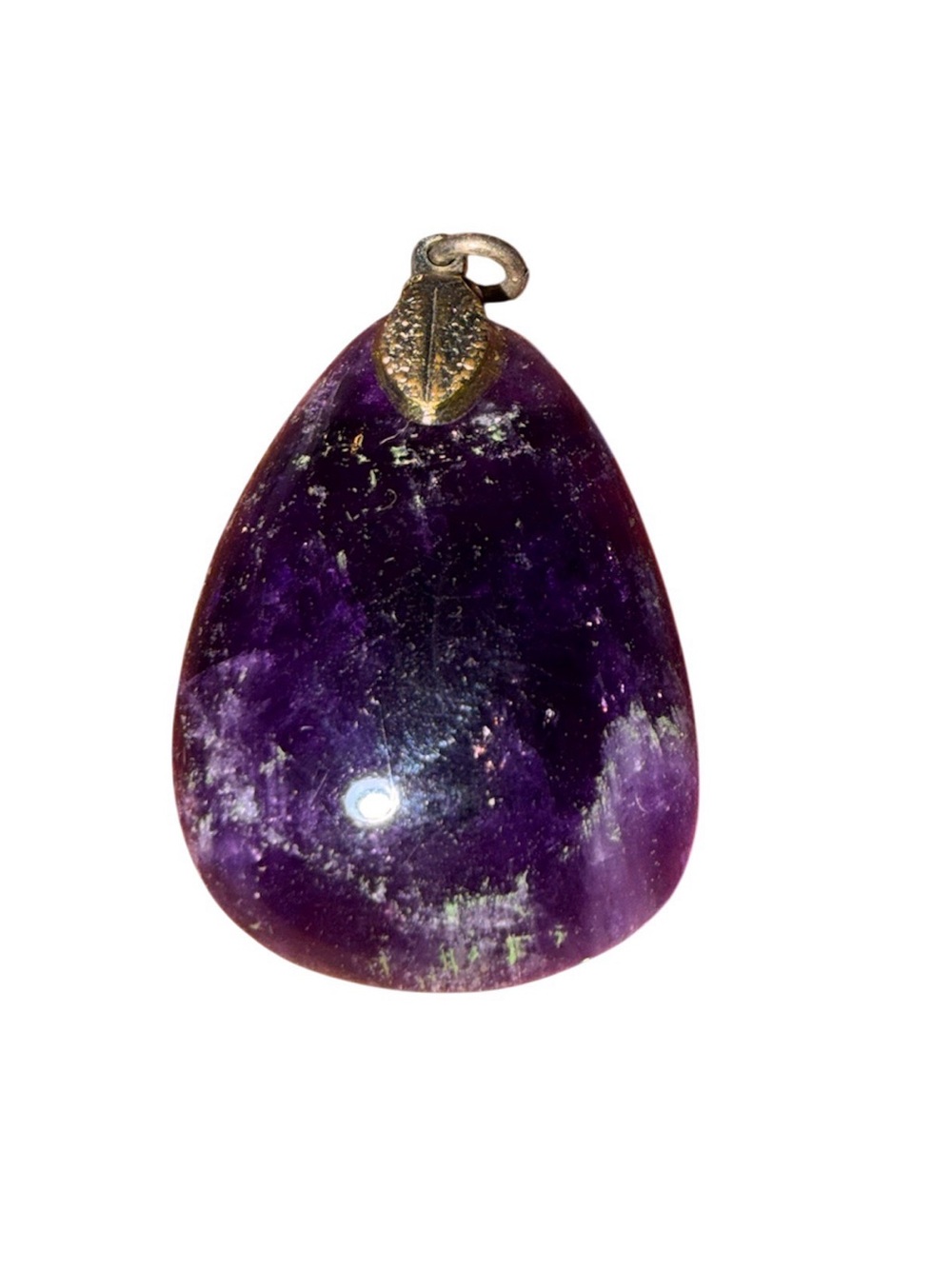 Amethyst Purple Stone Pendant Necklace -